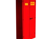 Armário corta fogo vermelho 1,70 x 0,70 x 0,45m 2 prateleiras