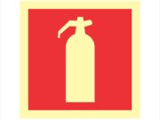 PLACA EXTINTOR DE INCENDIO 15 X 15CM PVC 2MM EX 0503 E5