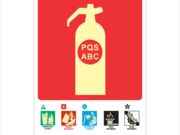 PLACA EXTINTOR DE INCENDIO ABC 15 X 20CM PVC 2MM MO 0103