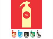 PLACA EXTINTOR INCENDIO CO2 15 X 20CM PVC 2MM MO 0101