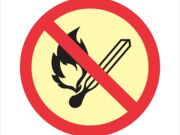 PLACA PROIBIDO PRODUZIR CHAMA 20 X 20MM PVC 2MM PP0582 P2