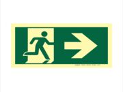 PLACA SAIDA SETA DIREITA 12 X 24CM PVC 2MM PP0557 S1S2