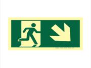 PLACA SAIDA SETA DIREITA P BAIXO 12 X 24CM PVC 2MM PP0543 S6