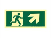 PLACA SAIDA SETA DIREITA P CIMA 12 X 24CM PVC 2MM PP0540 S4