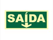 PLACA SAIDA SETA P BAIXO 12 X 24CM PVC 2MM PP0603