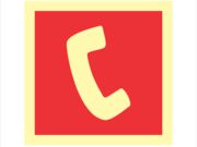PLACA TELEFONE DE EMERGENCIA 15 X 15CM PVC 2MM EX 0506 E4